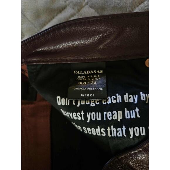 Valabasas Cerniera Poly Stacked Maroon jeans Size 34 X 34 With Cargo Pockets - Picture 8 of 8